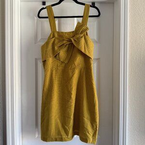 First Monday Yellow Bow Mini Dress – Size M